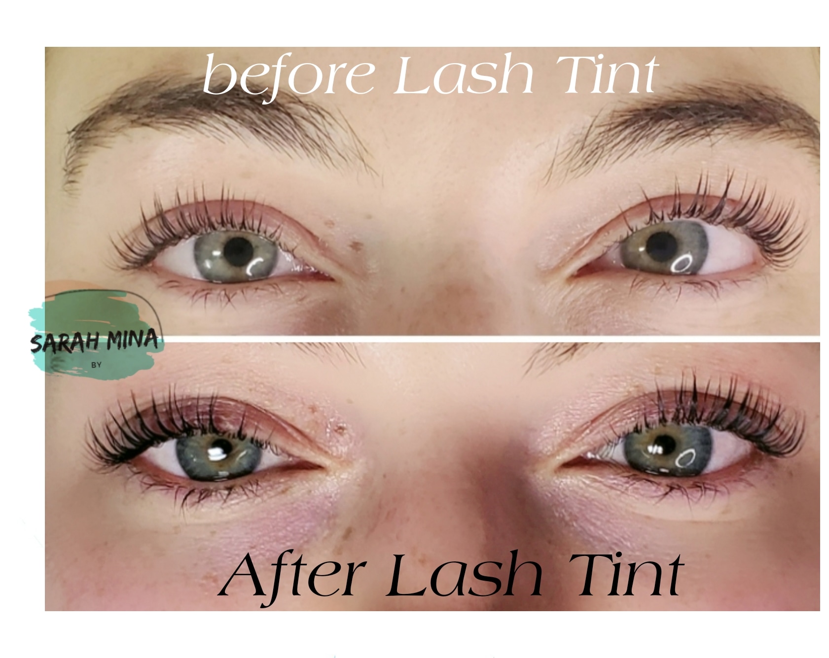 Lash Tinting Before After Result